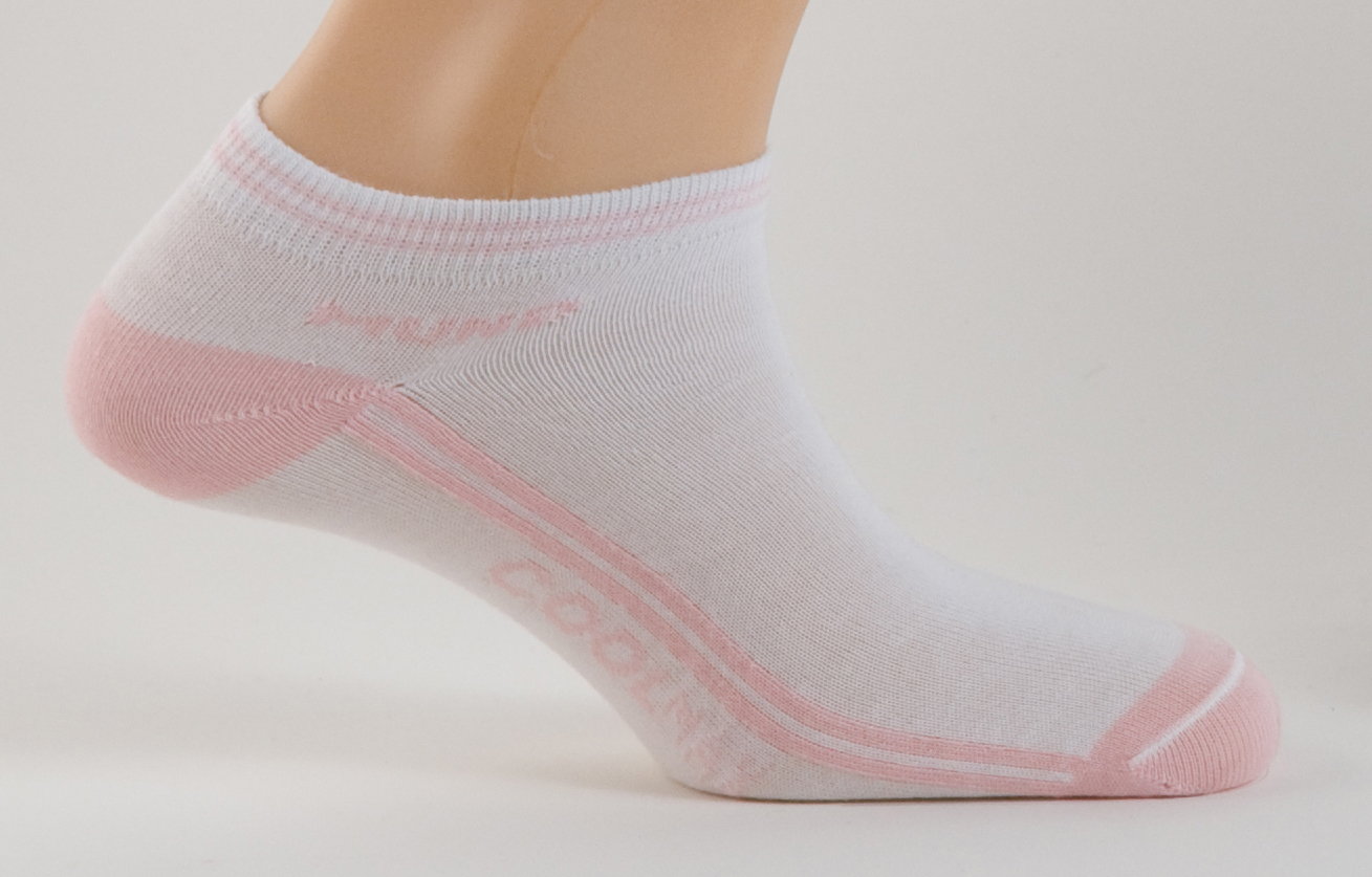 фото 800 invisible coolmax носки, 11/18- белый/розовый mund