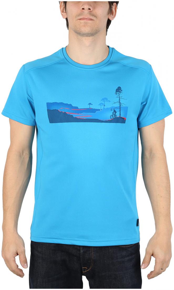 Футболка Ride T Мужская Футболка Ride T МужскаяФутболки, поло<br><br> Легкая и функциональная футболка свободного кроя из материала с высокими влагоотводящими показателями. Может использоваться в качест...<br><br>Цвет: Голубой<br>Размер: 52