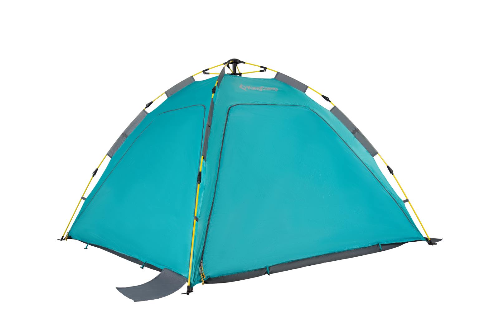 фото 4082 aosta 3 палатка-полуавтомат (голубой) king camp