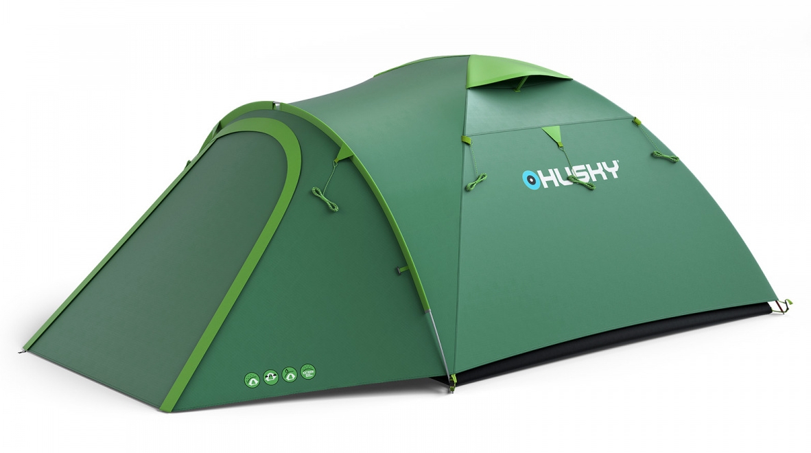 фото Bizon 4 plus палатка (зеленый) husky