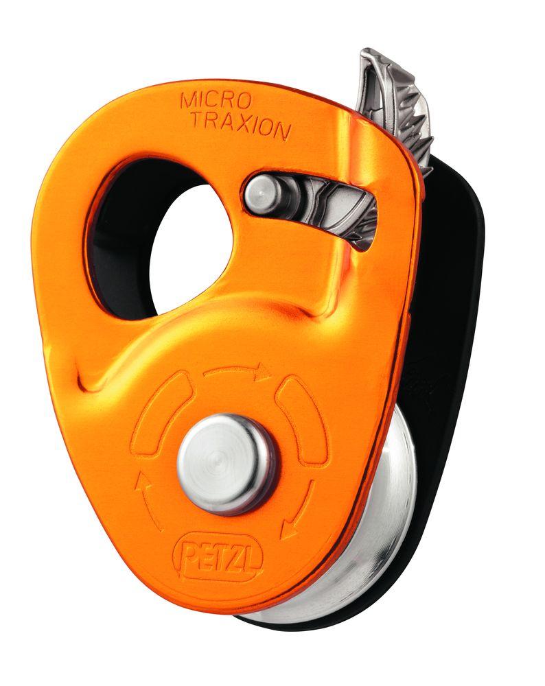 Блок с фиксатором Micro Traxion Petzl, цвет оранжевый