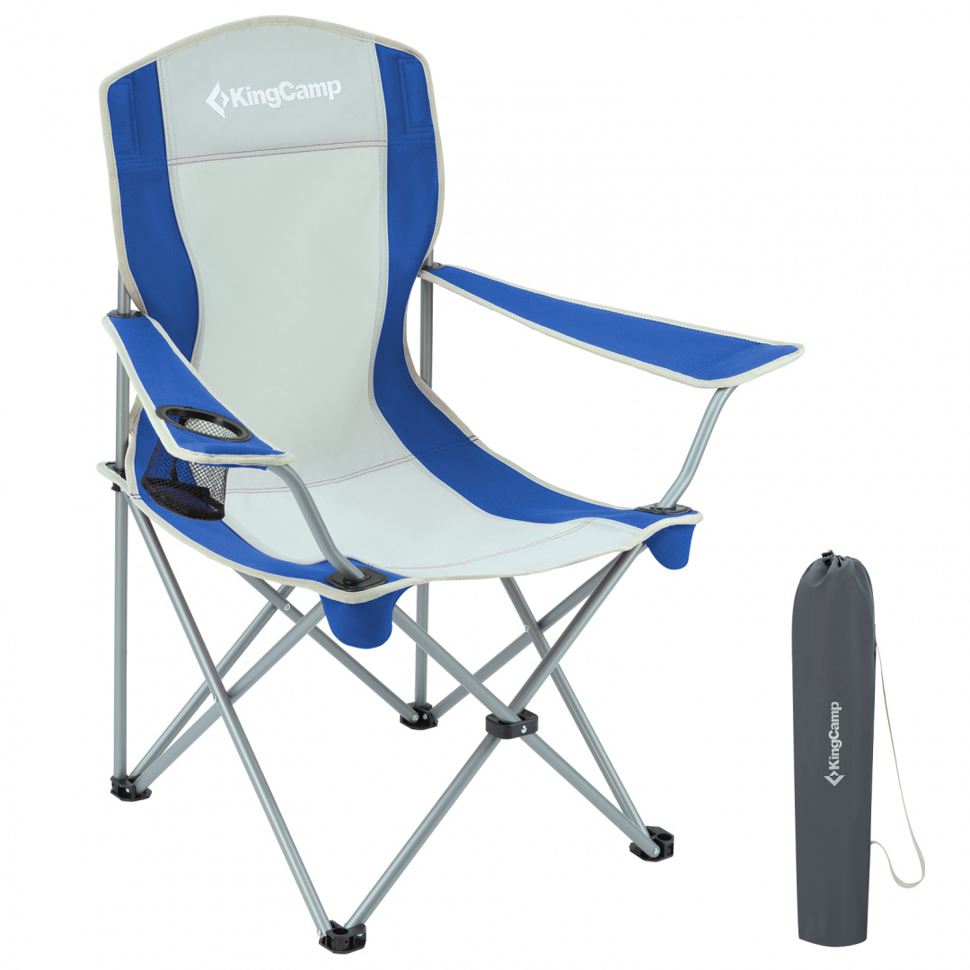 *Кресло скл. сталь. 3818 Arms Chair King Camp, цвет синий