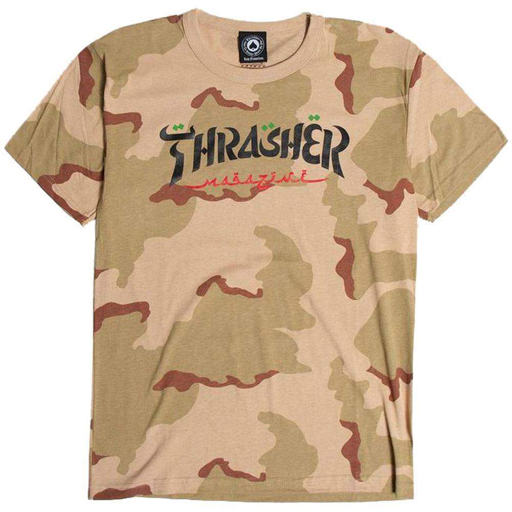 Футболка Thrasher Calligraphy T-Shirt THRASHER, цвет камуфляж, размер S - фото 1