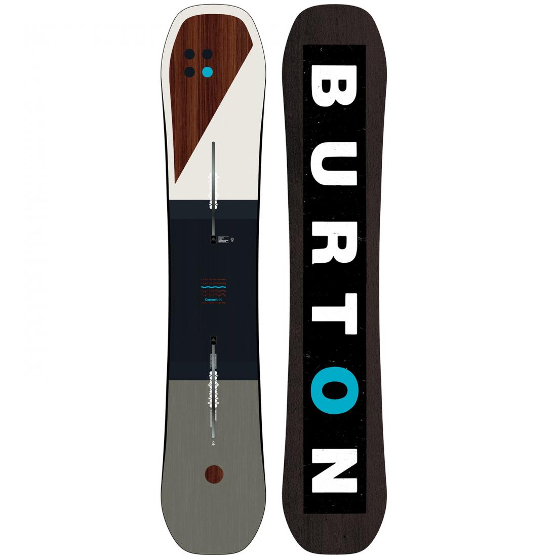Сноуборд CUSTOM FLYING V Burton, цвет серый, размер 154