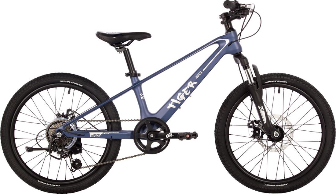 *Велосипед NOVATRACK TIGER PRO 20 2024, цвет голубой, размер One Size