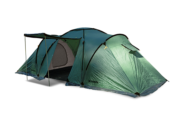 фото Base 4 палатка talberg (зелёный/желтый)