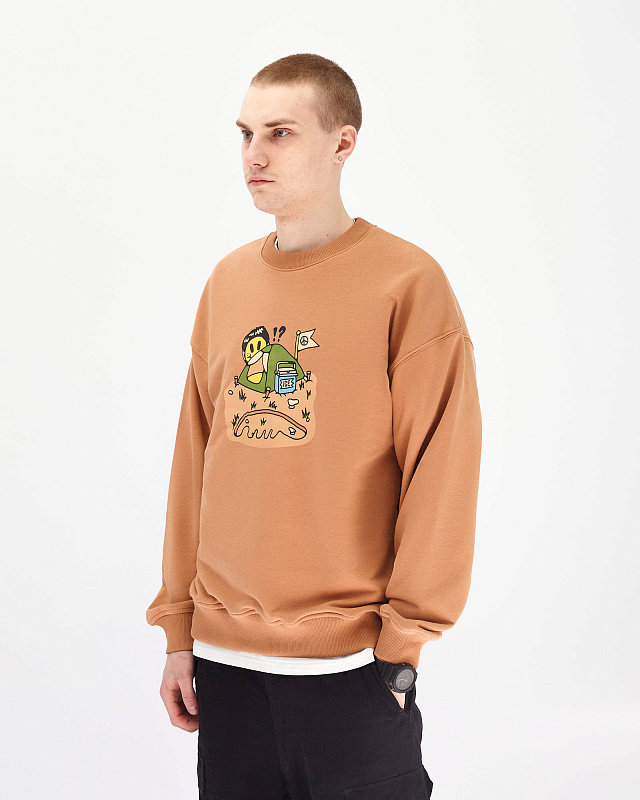 Толстовка Crewneck GNU, цвет песок, размер M