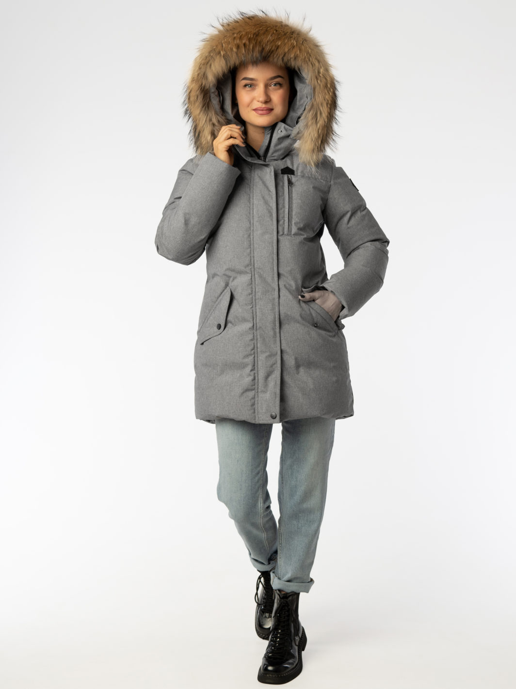 *Пуховик женский удлиненный П2-062-21