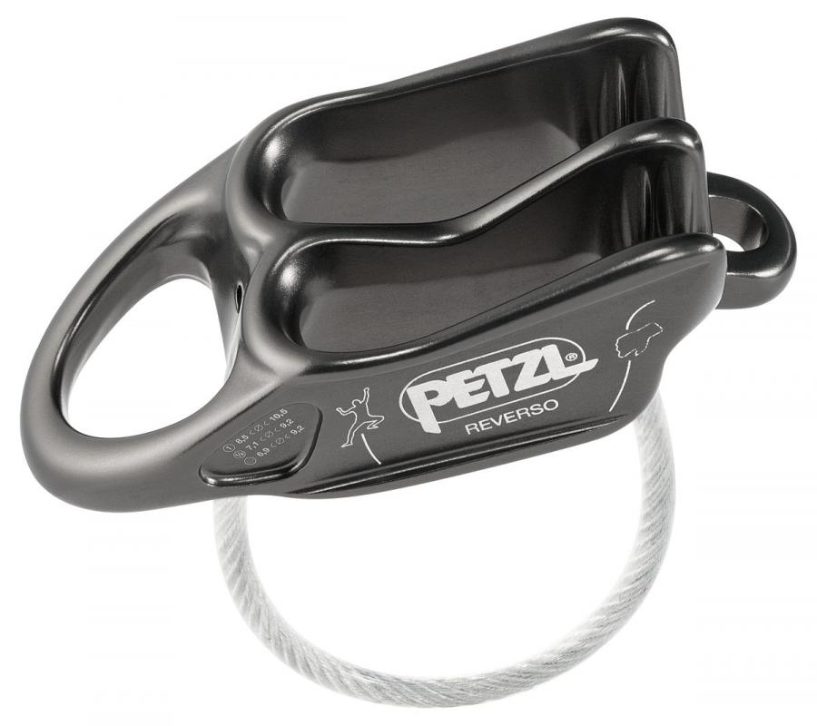 Страховочно-спусковое устройство REVERSO Petzl, цвет темно-серый