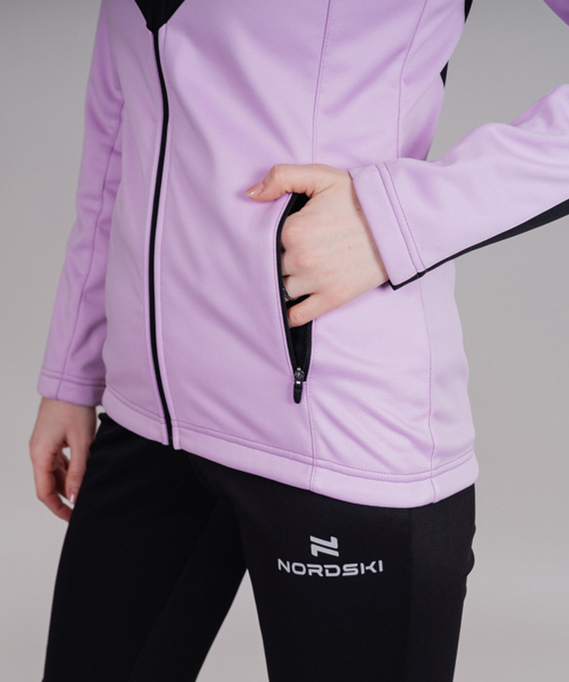

Разминочная куртка Nordski Base Orchid/Black W, Черный