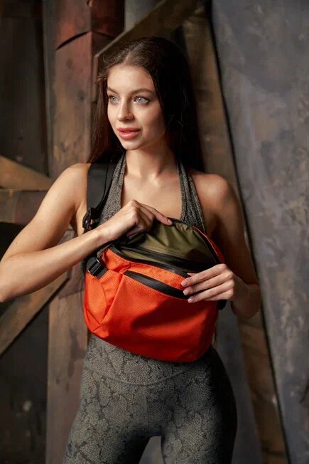 

*Сумка поясная (большая) Hipbag nylon L, Оранжевый 2, *Сумка поясная (большая) Hipbag nylon L
