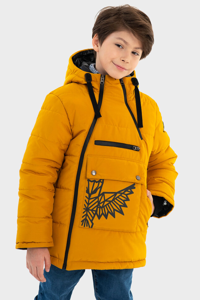 *Куртка мал арт. 13529 Talvi, цвет желтый, размер 152/76