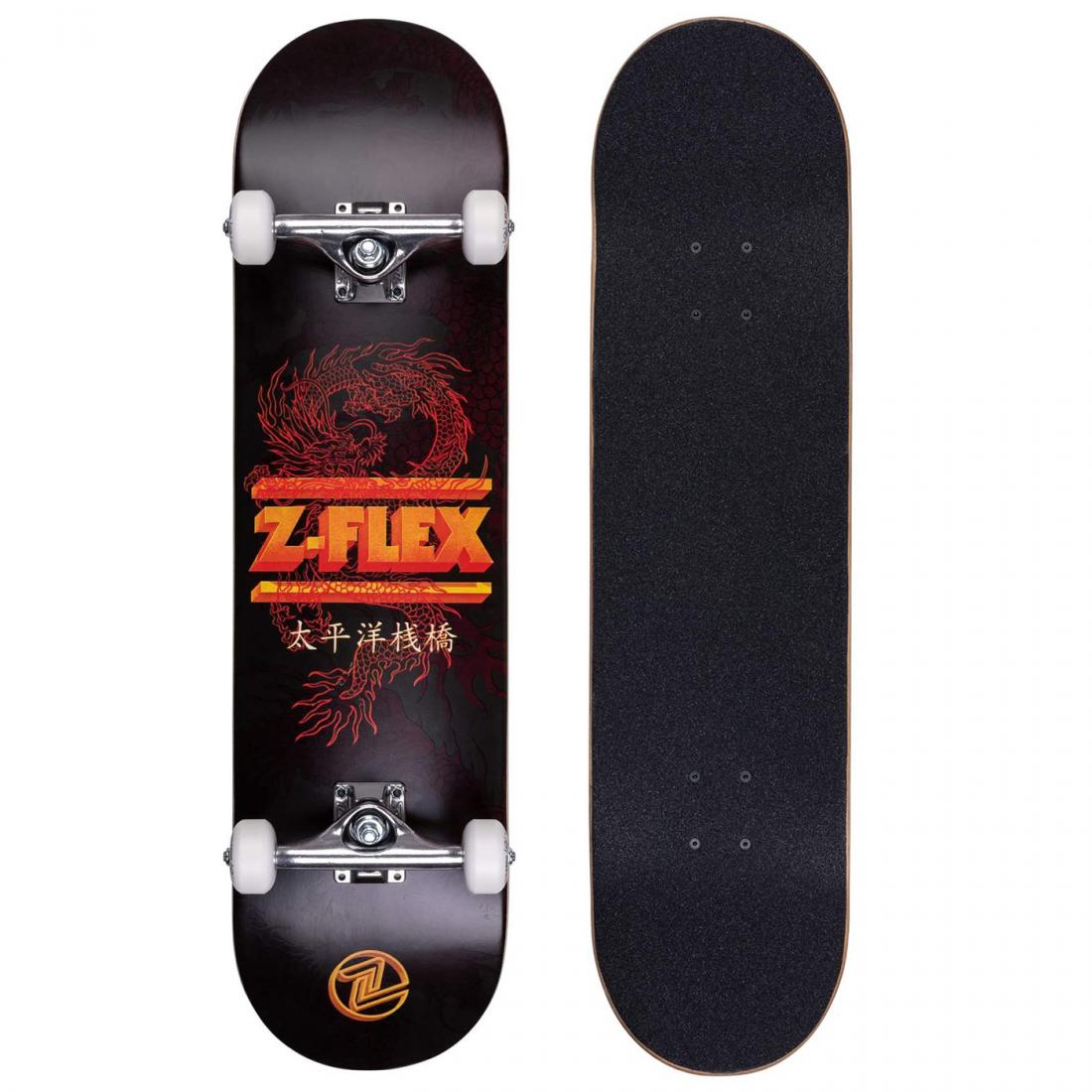 Комплект скейтборд DRAGON Z-Flex, цвет черный 1, размер 8.25