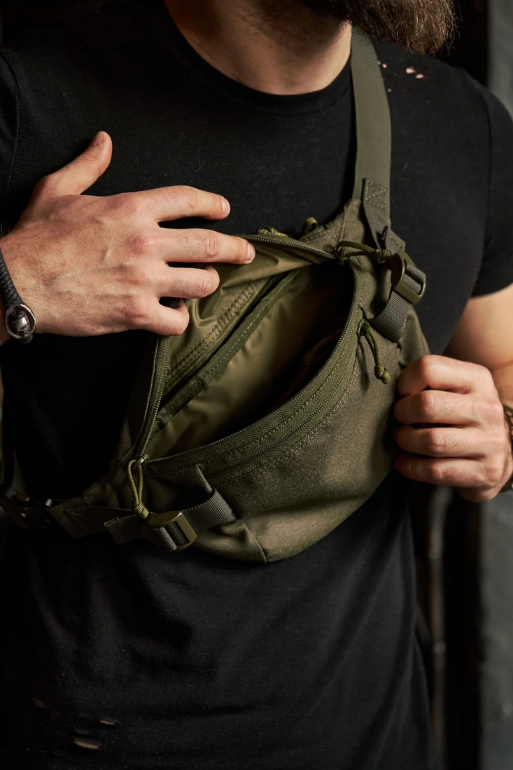 

*Сумка поясная (средняя) Hipbag Nylon M, Оливковый, *Сумка поясная (средняя) Hipbag Nylon M