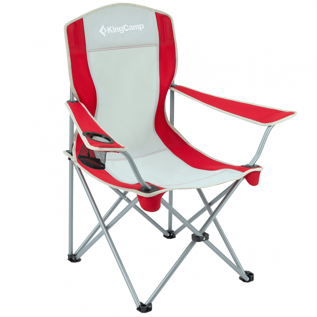 *Кресло скл. сталь. 3818 Arms Chair King Camp, цвет красный