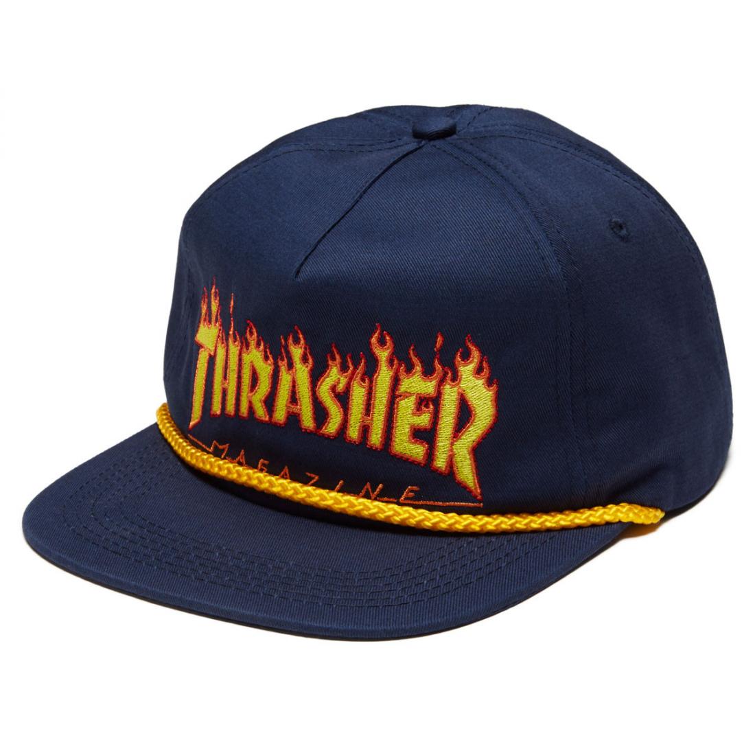 Бейсболка Thrasher Flame Rope Snapback THRASHER, цвет синий, размер One Size - фото 1