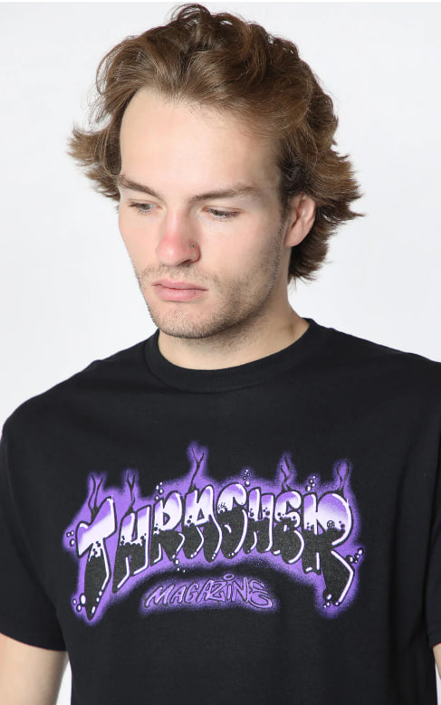 Футболка AIRBRUSH S/S THRASHER, цвет черный 1, размер L Футболка AIRBRUSH S/S - фото 1