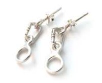 

Cережки Fixe #215 Earrings biner+figure восемь, Серый