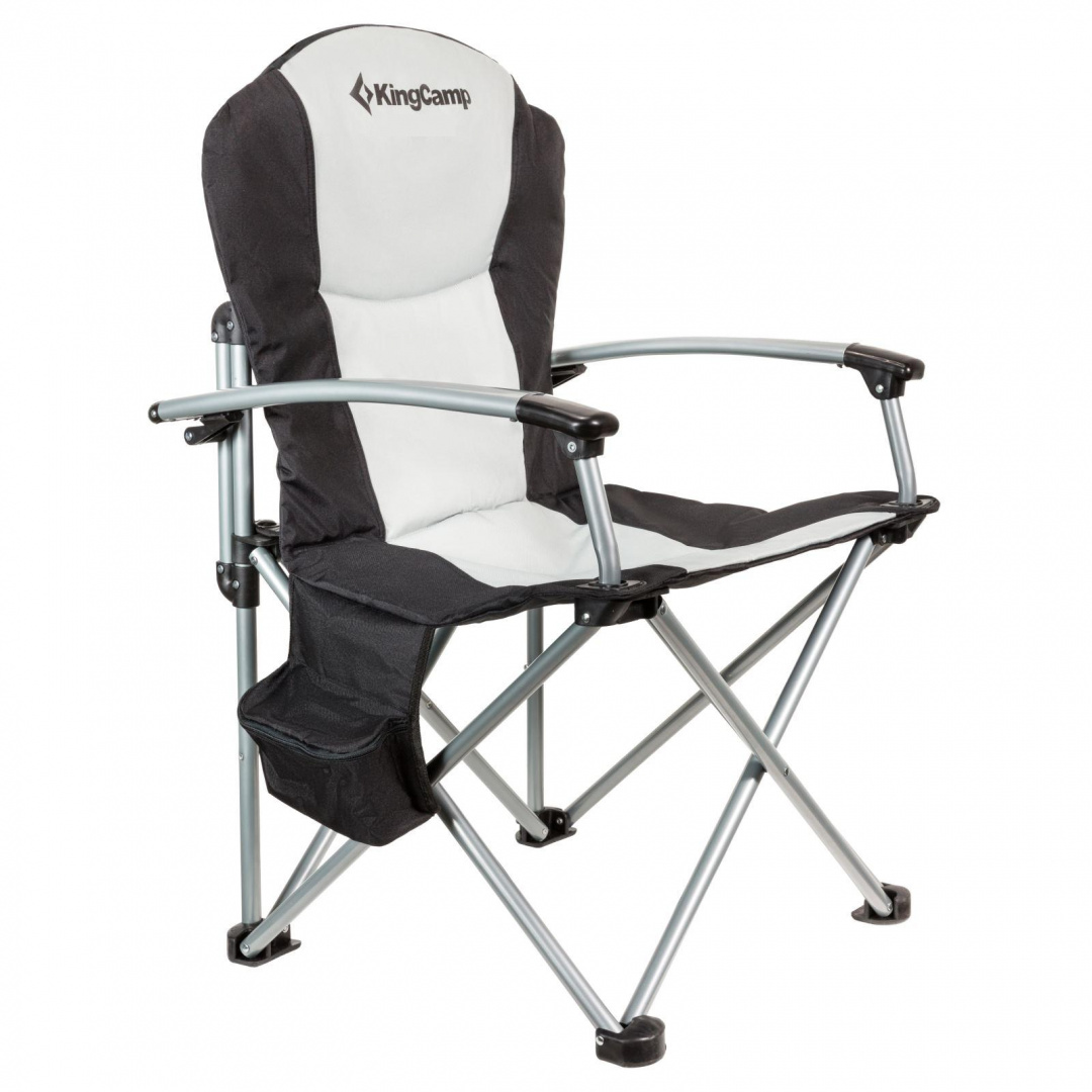 *Кресло скл. сталь. 3987/3887 Deluxe Steel Arm Chair King Camp, цвет черный 1