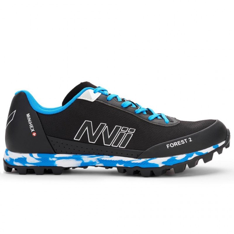 

*Шиповки NVII FOREST 2 BLACK/BLUE 6000003 с резин. шипами, Черный
