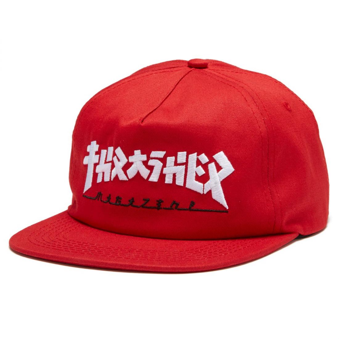 Бейсболка Thrasher Godzilla Snapback THRASHER, цвет красный, размер One Size - фото 1
