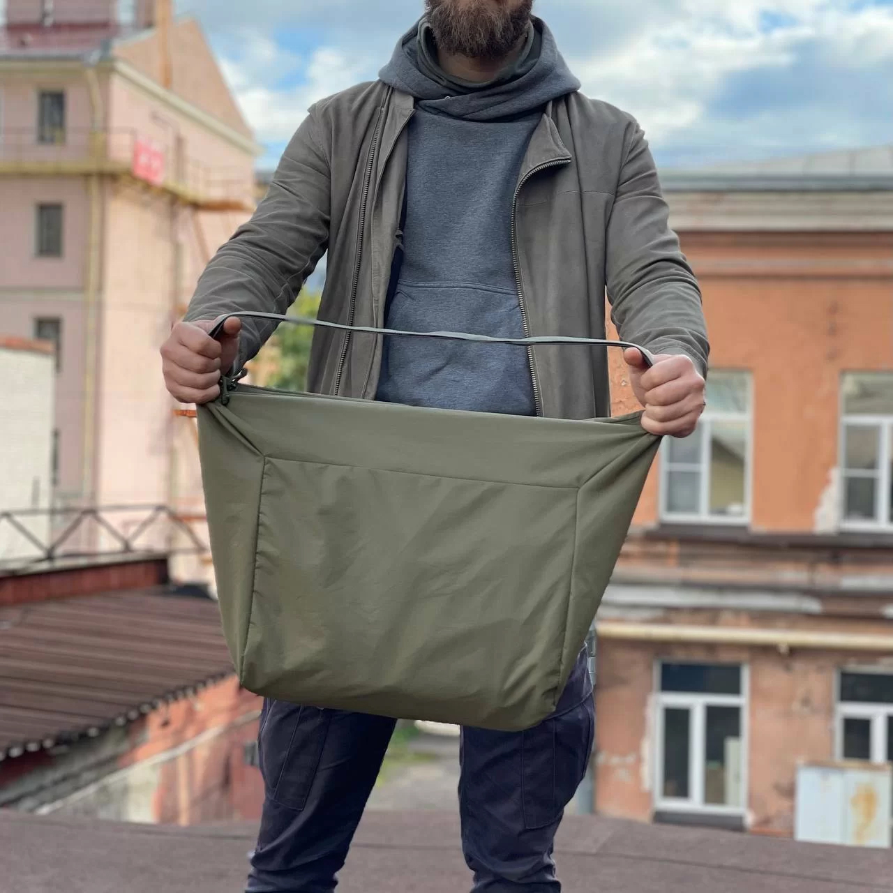 

Складная сумка MPFB, Оливковый, Складная сумка MPFB