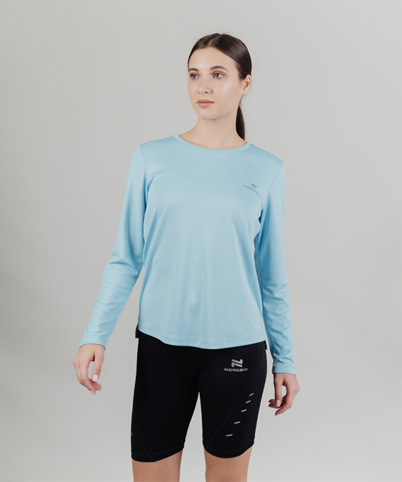 

Футболка Nordski Run Blue Sky W с длинным рукавом, Голубой