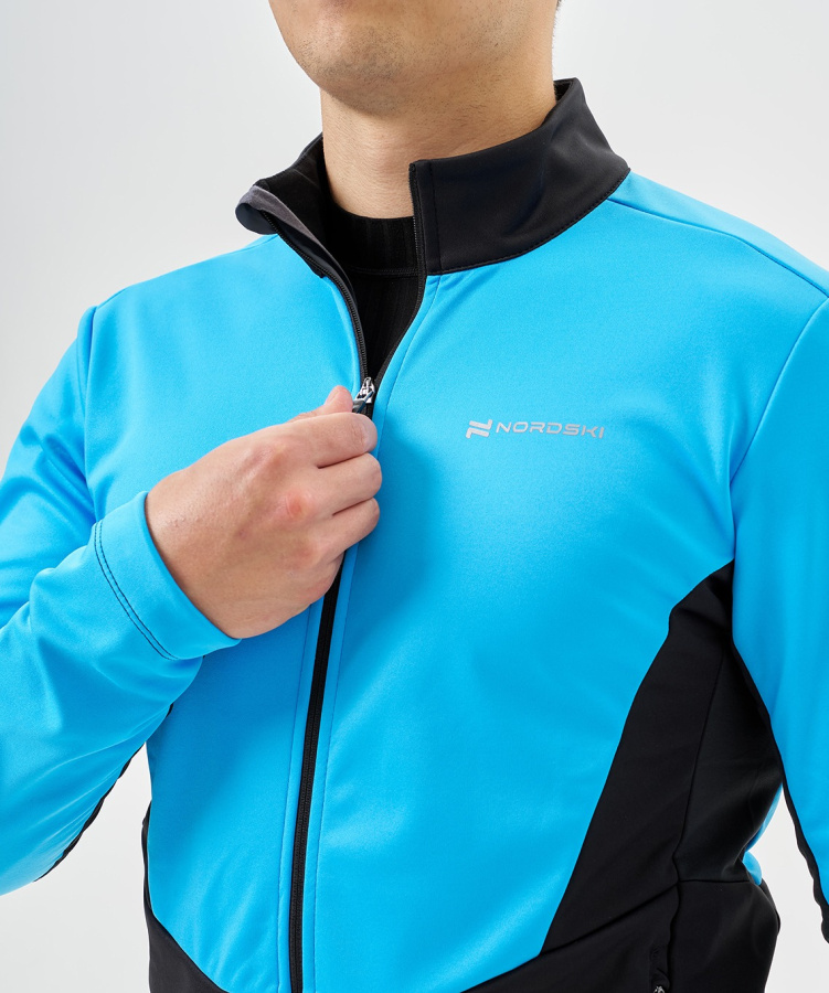 Тренировочная куртка Nordski Advance Light Blue/Black (48-M, Light Blue/Black, , , , , )