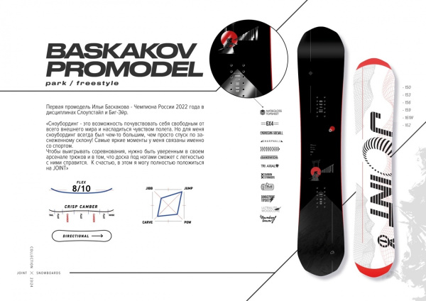 Сноуборд JOINT BASKAKOV PRO (156, , , , , , )