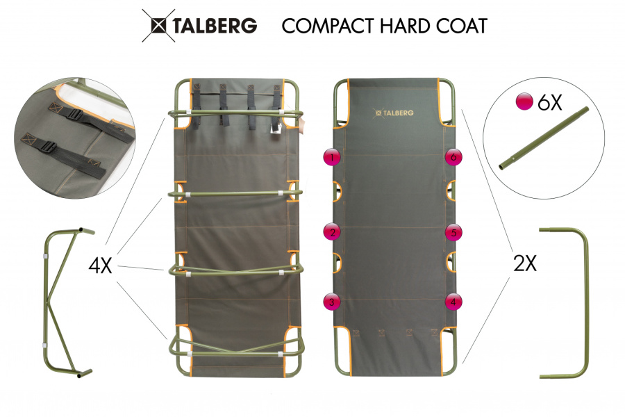 Раскладушка Compact Hard Cot (190х75х25 см) Раскладушка Compact Hard Cot (190х75х25 см)