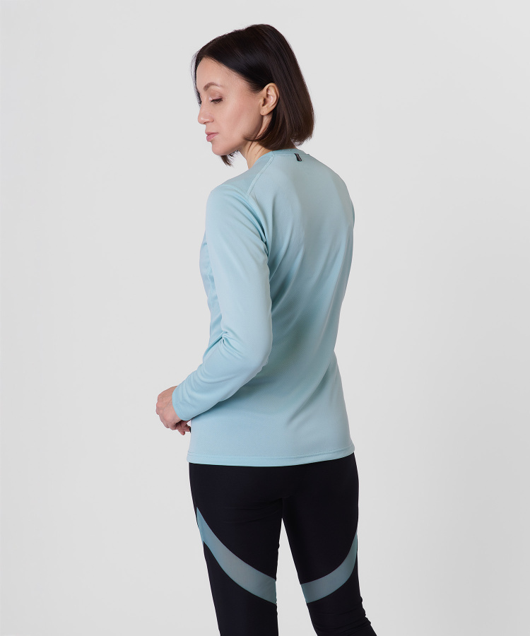 Футболка с длинным рукавом Workout R Женская (XS, 7300/лагуна, , , , , )