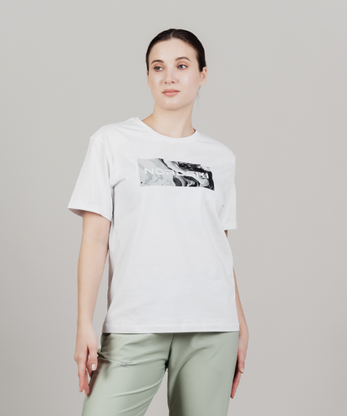 Футболка Nordski Simple Logo White W (36, White, , , , , )