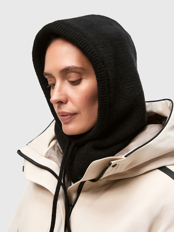 *100660 Капор вязанный UDA (One Size, 060 чёрный, , , , , )