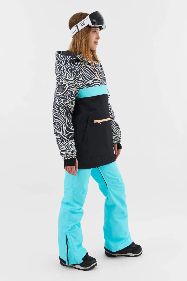 Анорак DUBLIN АК4116В (XS, 56/20/NEO29 принт зебра/черный/неоголубой, , , , , )