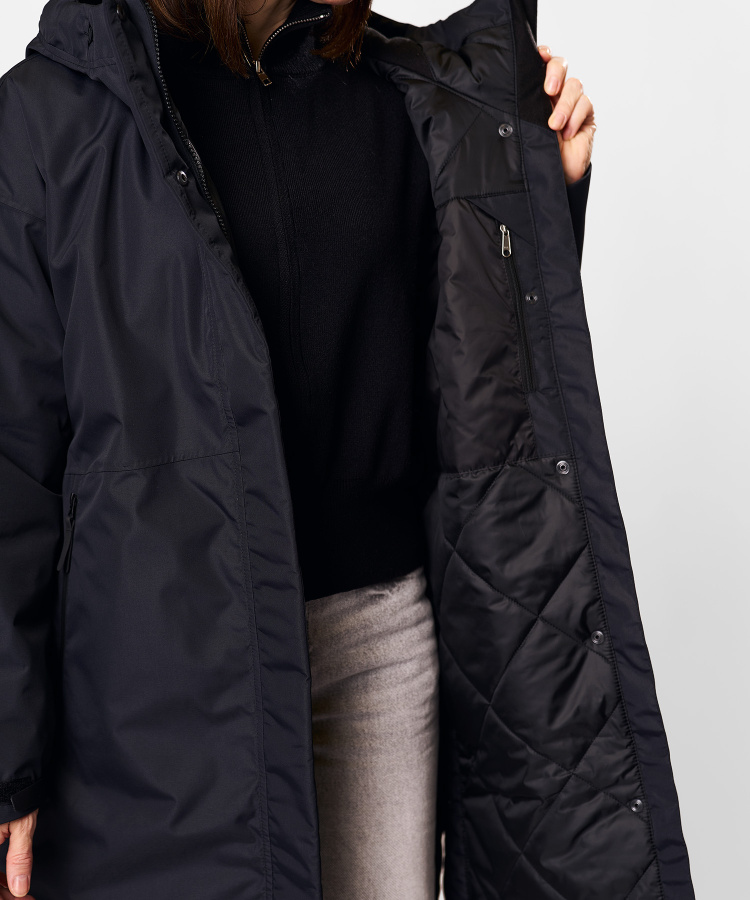 Пальто утепленное Garda II Женское (S, 1000/черный, , , , , )