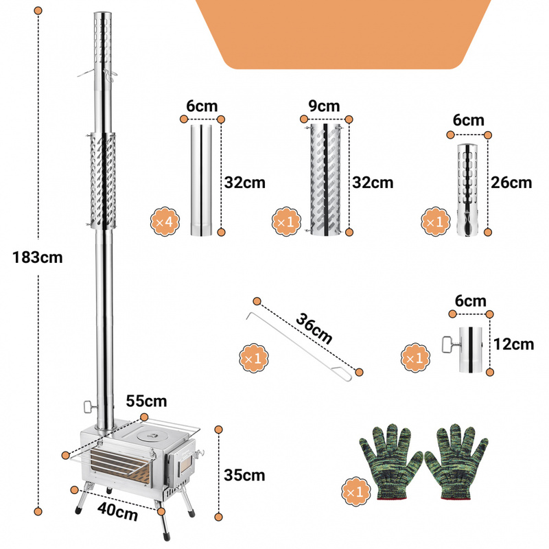 King Camp 2320 hot tent stove plus печка