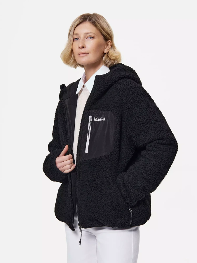 *100616 Куртка женская ICHA (36, 060 чёрный, , , , , )