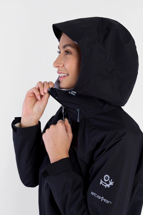 *Куртка 3L 25-40521 КОРБУ жен. (50, 10 Черный, 170, , , , )