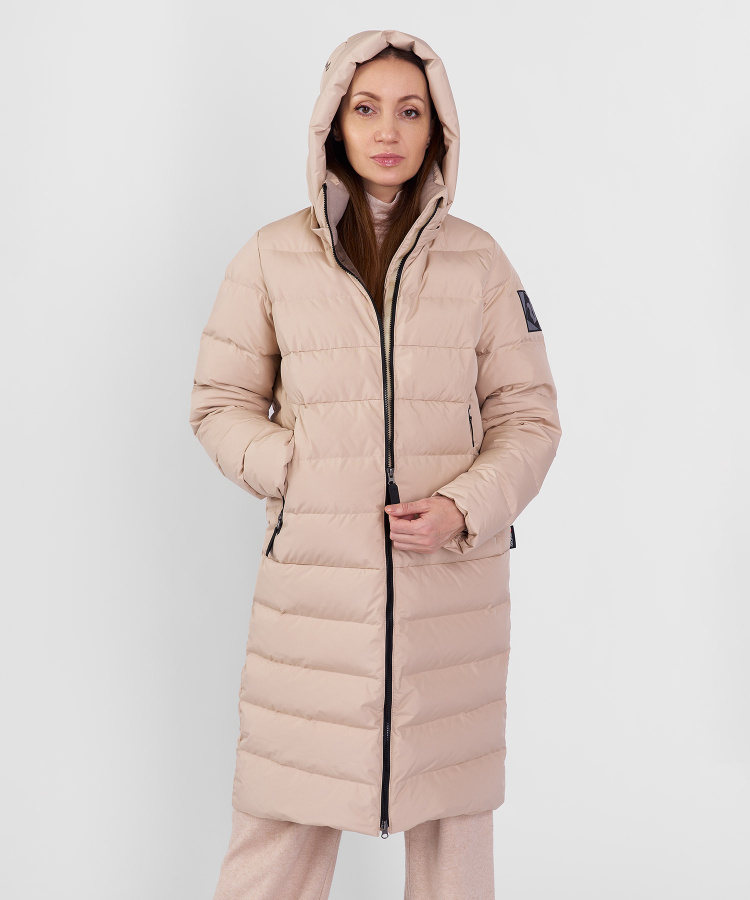 Пальто пуховое Siberia III Женское (XS, 4600/св.беж, , , , , )