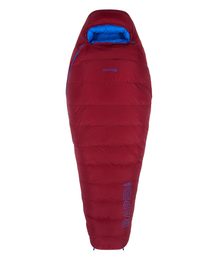 Спальный мешок пуховый Rapid -40C left (Long, 1282/т.красный/синий, , , , , )