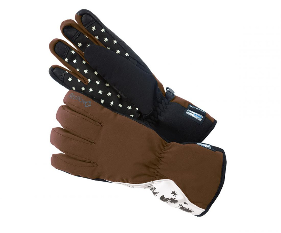 Перчатки Rozary II Женские (L, 2980/коричневый/белый, , )