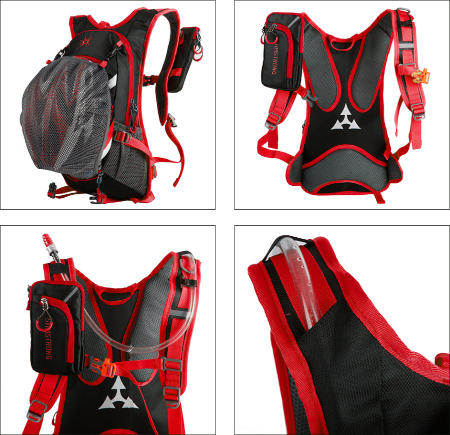 B0462 CYCLING BAG Рюкзак (черный/красный)