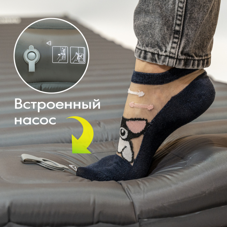 LUXOR AIR GREY MAT коврик надувной (185х60х8,оливковый) LUXOR AIR GREY MAT коврик надувной (185х60х8,оливковый)