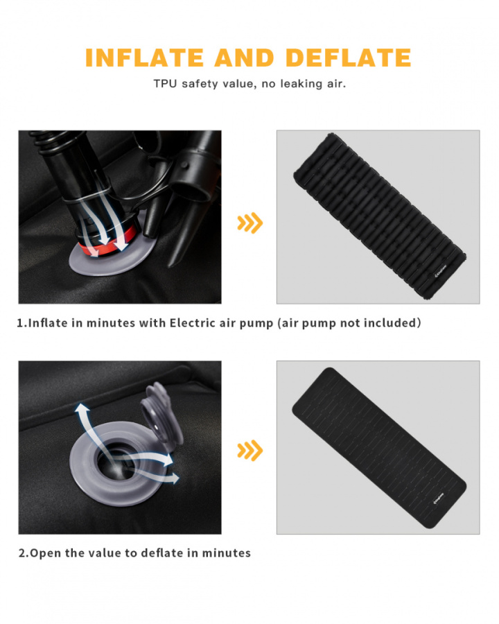 1905 SUPER COMFORT SINGLE коврик надувной (чёрный, 190х63х10) 1905 SUPER COMFORT SINGLE коврик надувной (чёрный, 190х63х10)