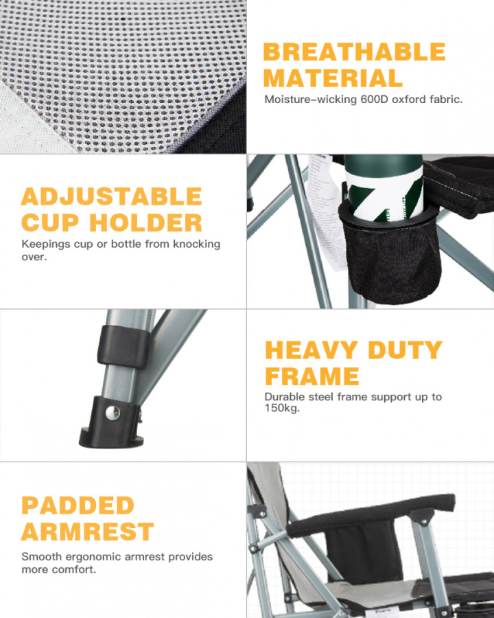 3825 Hard Arm Chair кресло скл. cталь (59х83х95см, черный-серый ) 3825 Hard Arm Chair кресло скл. cталь (59х83х95см, черный-серый )