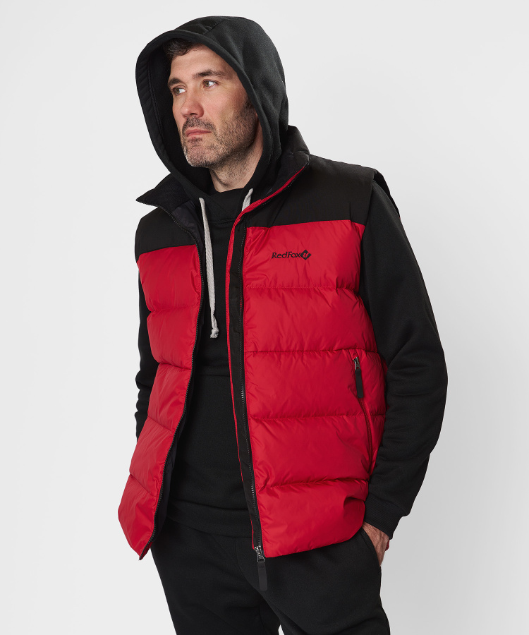 Жилет пуховый Nansen R Мужской (L, 1210/т.красный/черный, , , , , )