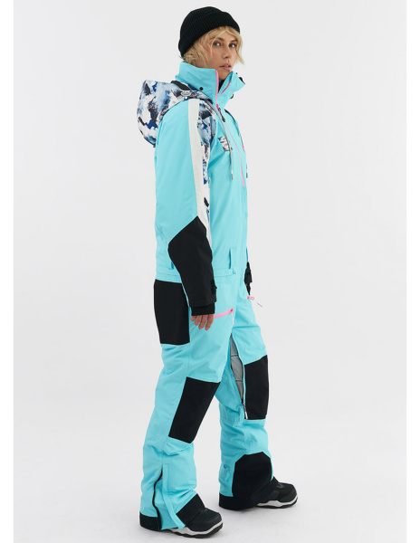 Комбинезон NEPAL KN1141 (M, 55/NEO29/20/35 принт гора/неоголубой/черный/белый, , , , , )