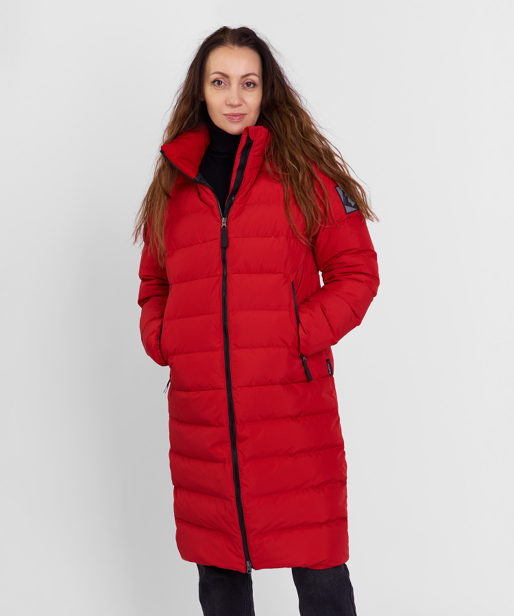 Пальто пуховое Siberia III Женское (S, 1300/красный, , , , , )