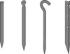 Набор колышков V-Peg (10 шт.) (17 см, F700/серебристый, , )