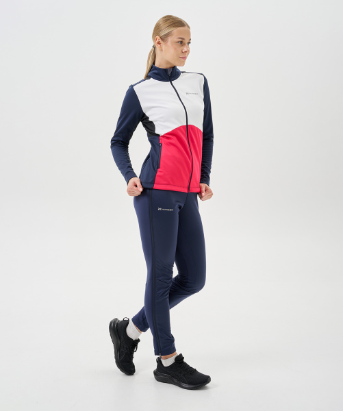Тренировочная куртка Nordski Advance White/Pink/Blueberry W (38-S, White/Orchid/Black, , , , , )